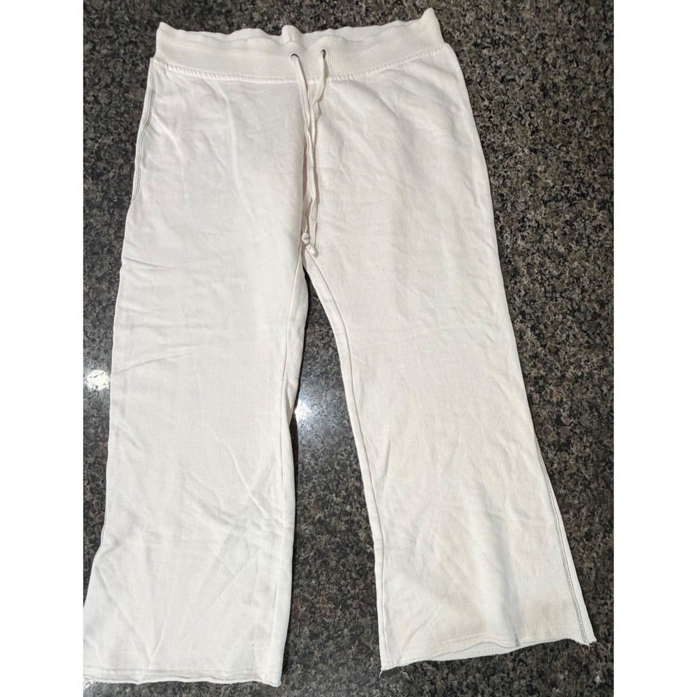 No Boundaries Arctic White Wide Leg Sweatpants Y2K Floral Graphic Cotton L 11/13